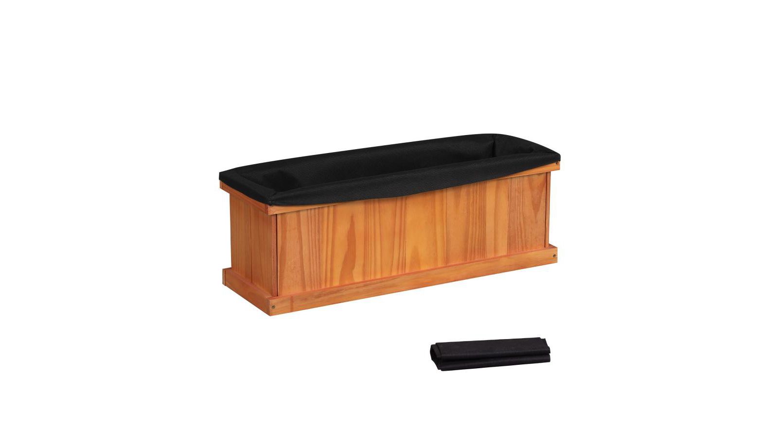 Slickblue Solid Fir Wood Raised Garden Bed with Liner & Drainage