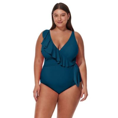Слитный купальник Profile by Gottex Women's Tutti Frutti Ruffle Surplice One Piece