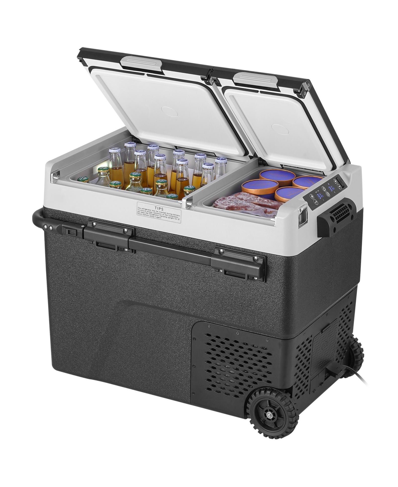 Mecale 58 L Dual Zone 12 Volt Car Refrigerator with -4degree(s)F to 68degree(s)F Range