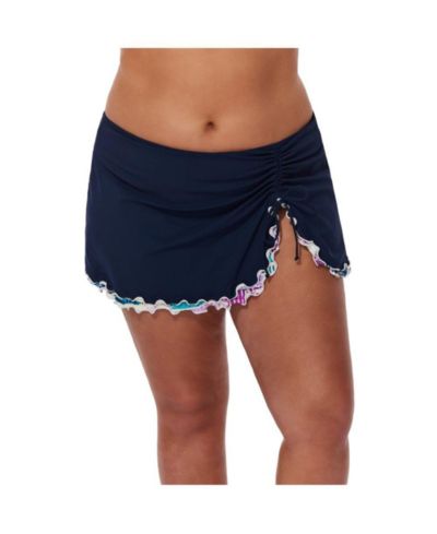 Плавки Profile by Gottex Plus Size Canva Tricolore Side Slit Skirt Swim Bottom