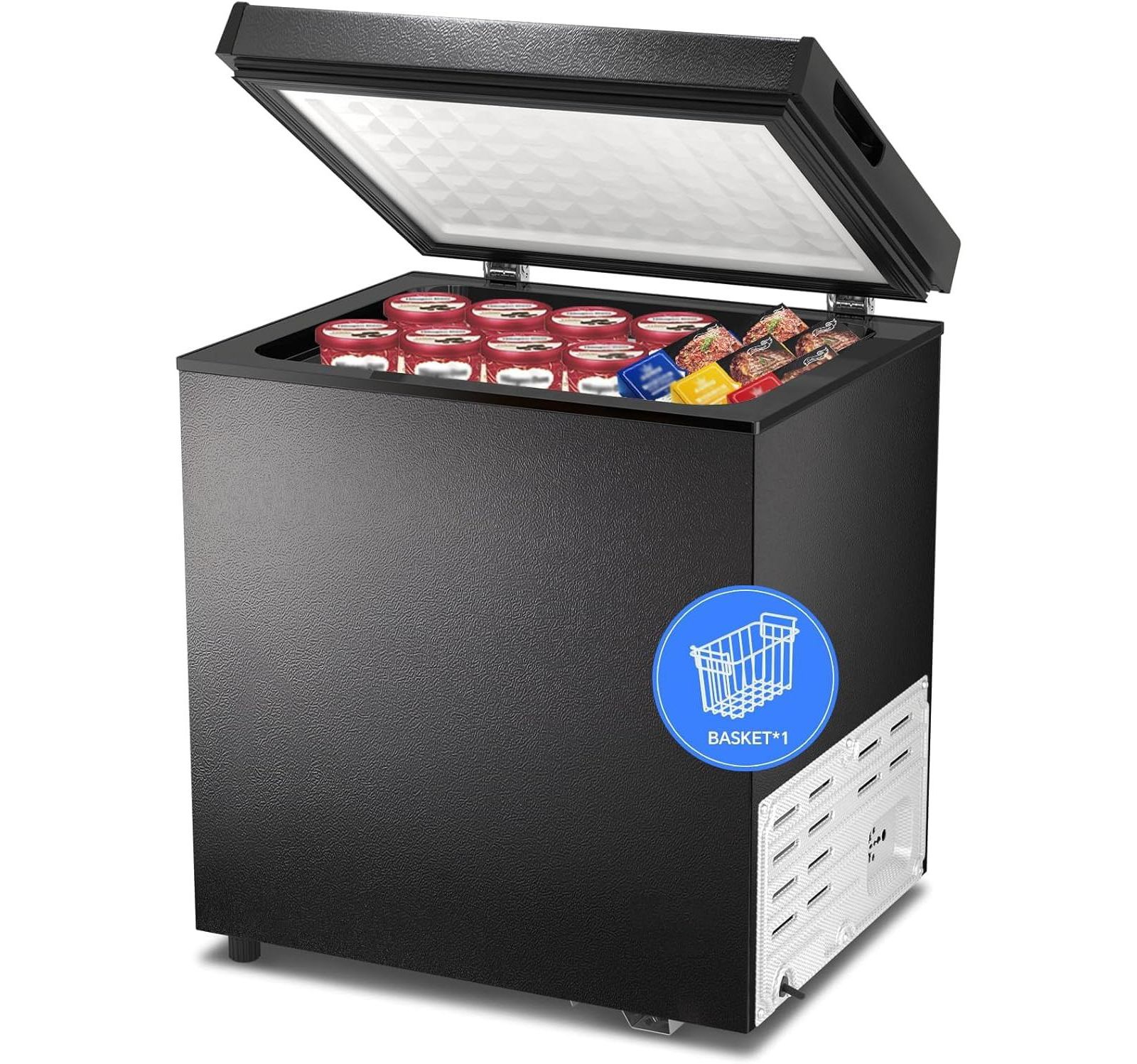 Antarctic Star 1.8 Cu. Ft. Compact Chest Freezer with Removable Basket