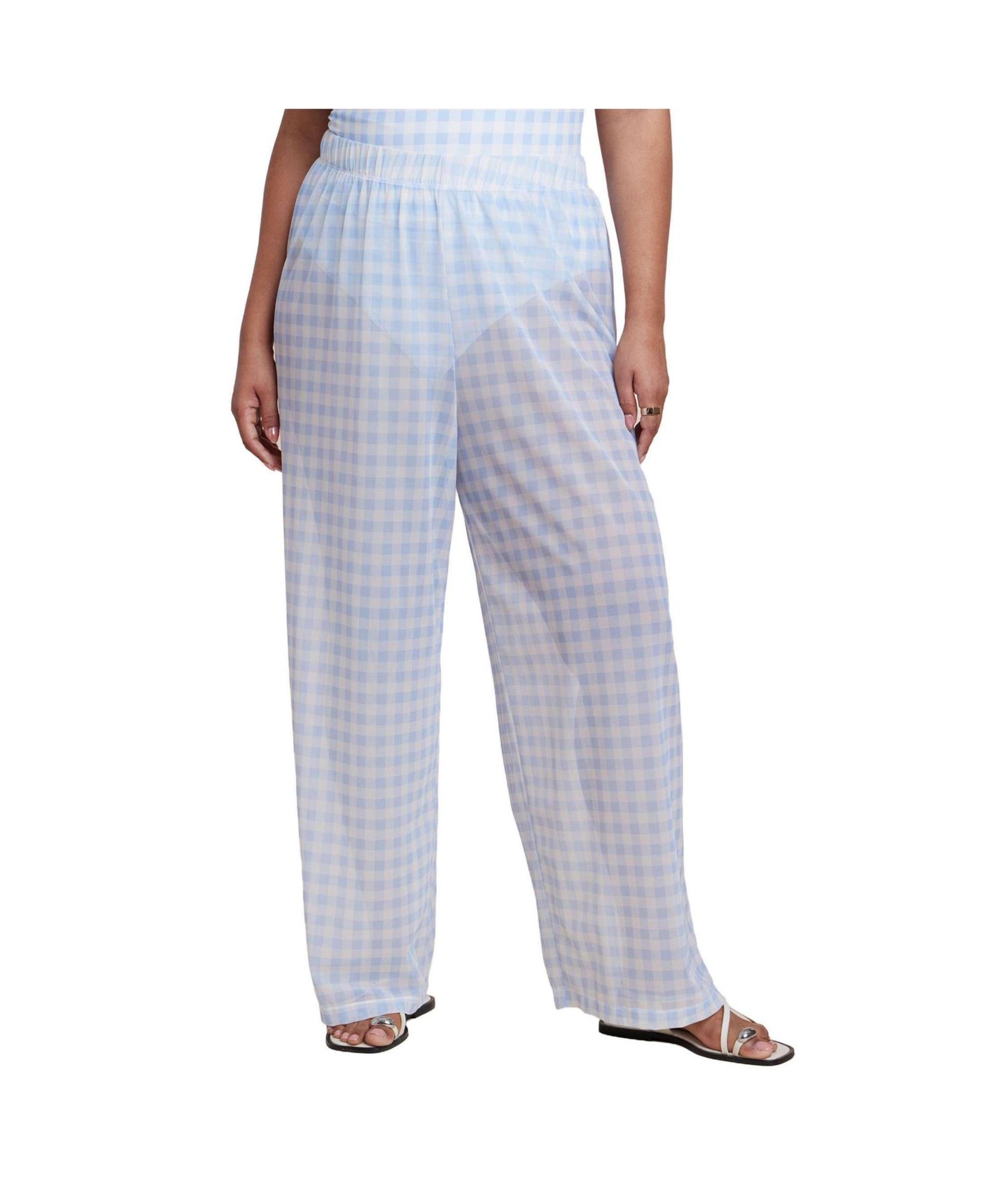ELOQUII Women's Plus size Wide Leg Cover-Up Pant