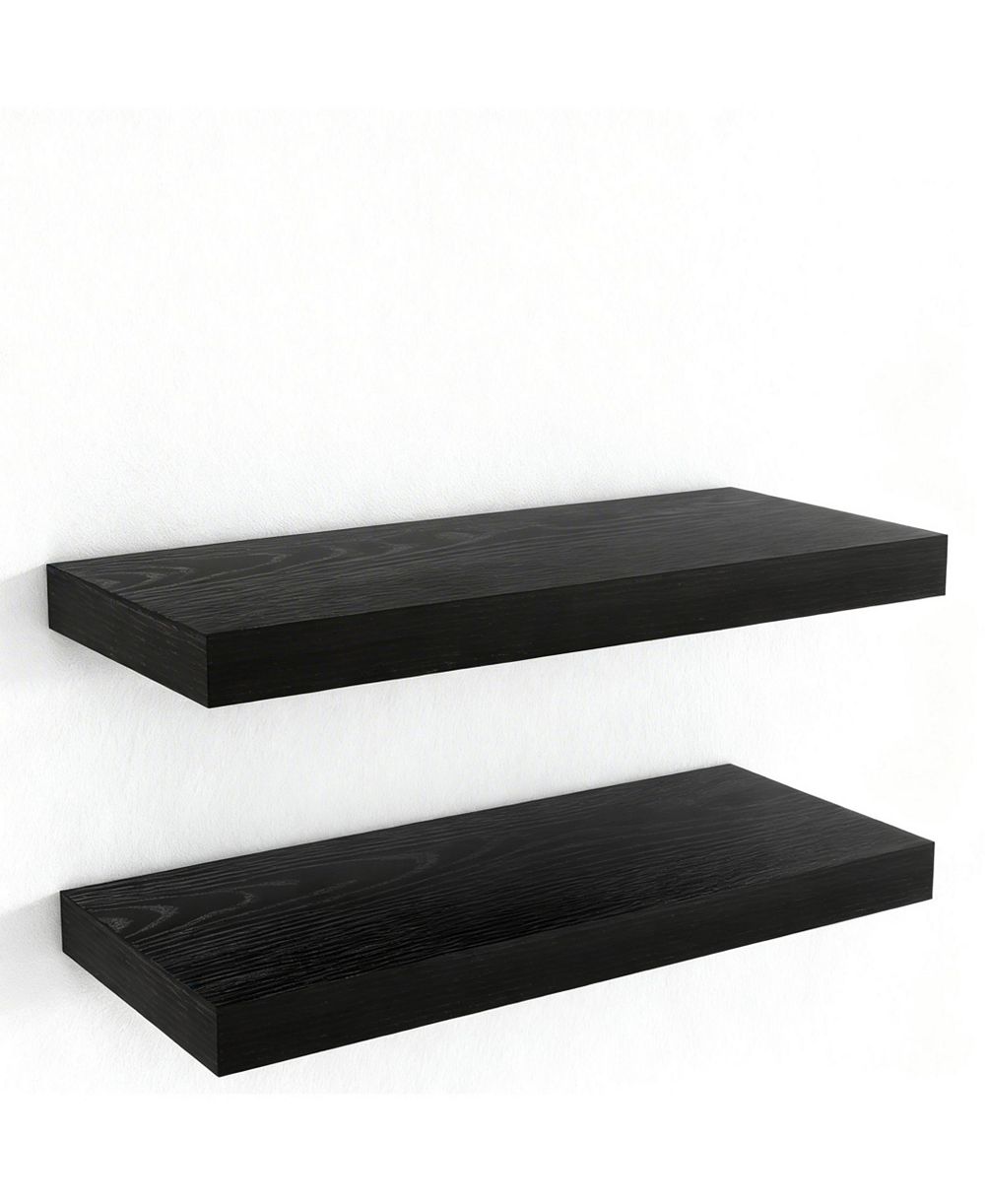 YIGII Floating Shelves Wall Mounted Set of 2 Rustic Wood Storage Shelf