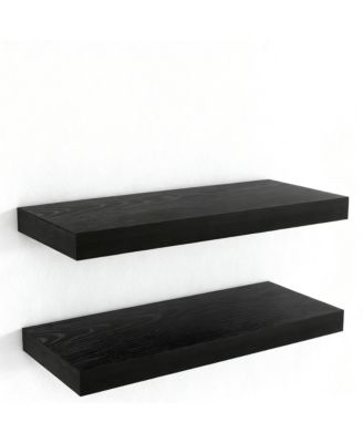 YIGII Floating Shelves Wall Mounted Set of 2 Rustic Wood Storage Shelf