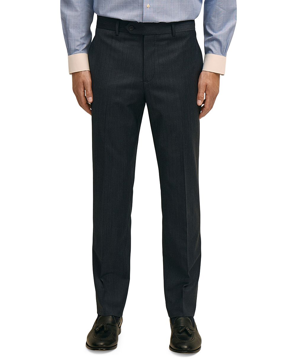Мужские классические брюки Brooks Brothers из стрейчевой ткани в тонкую полоску