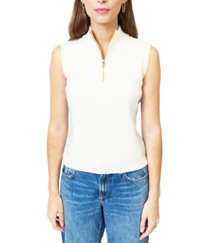 Central Park West Женский трикотажный жилет Birdie Sleeveless 3/4 Zip