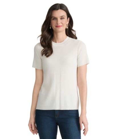 Jones New York Женский трикотажный топ с коротким рукавом