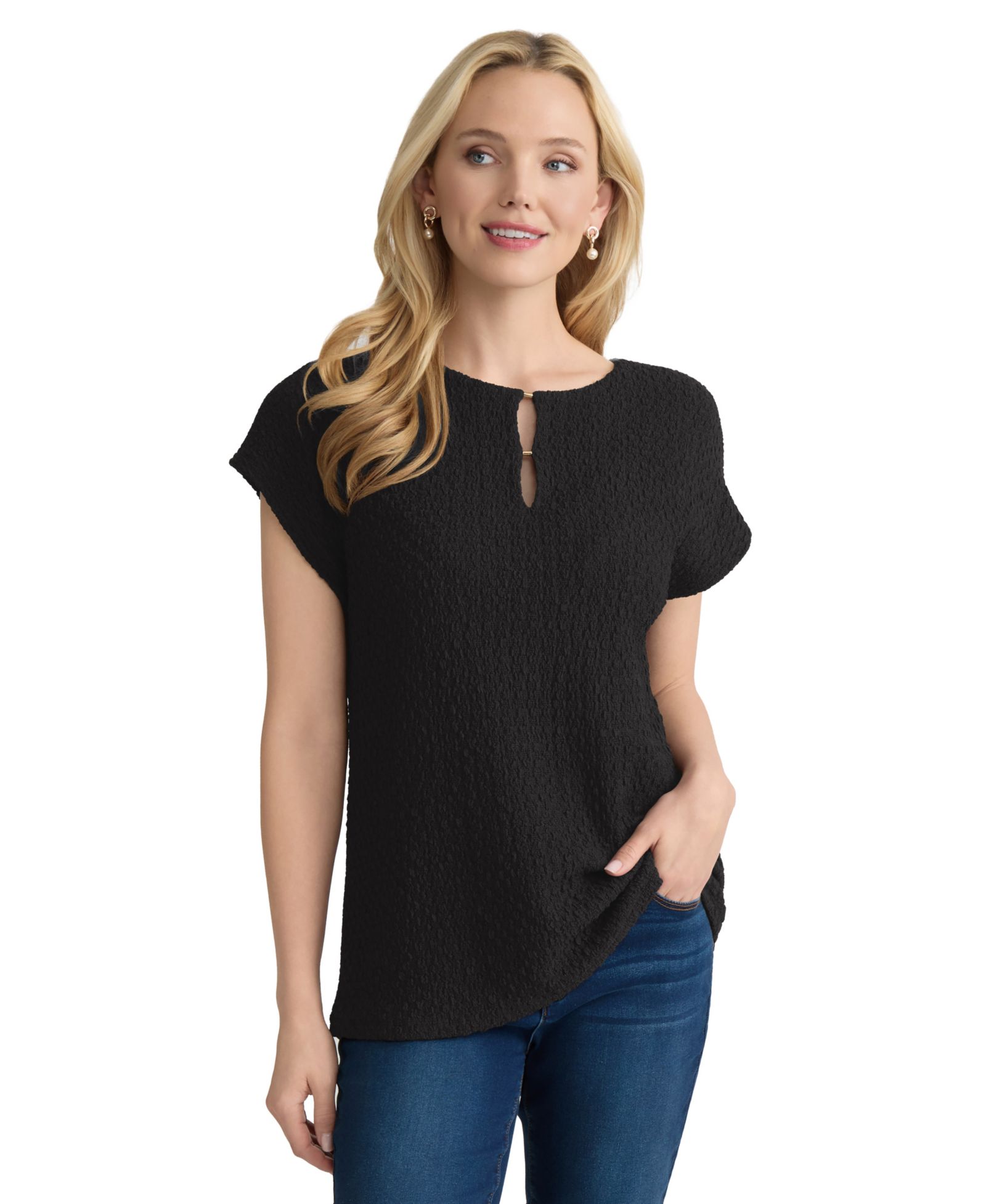 Jones New York Women's Extended Shoulder Top