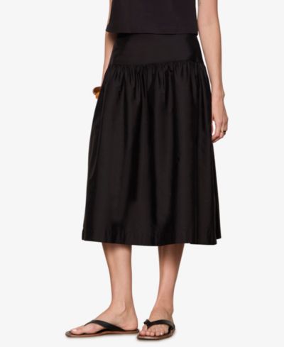 Sanctuary Women's Poplin A-Line Midi Skirt