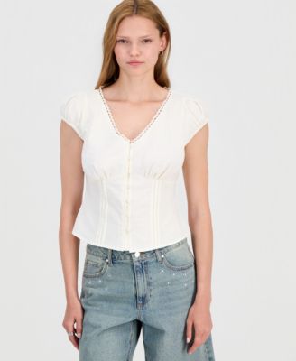Женская блузка And Now This Femme Cap-Sleeve