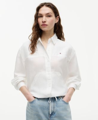 Женская рубашка Tommy Hilfiger Collared Long-Sleeve