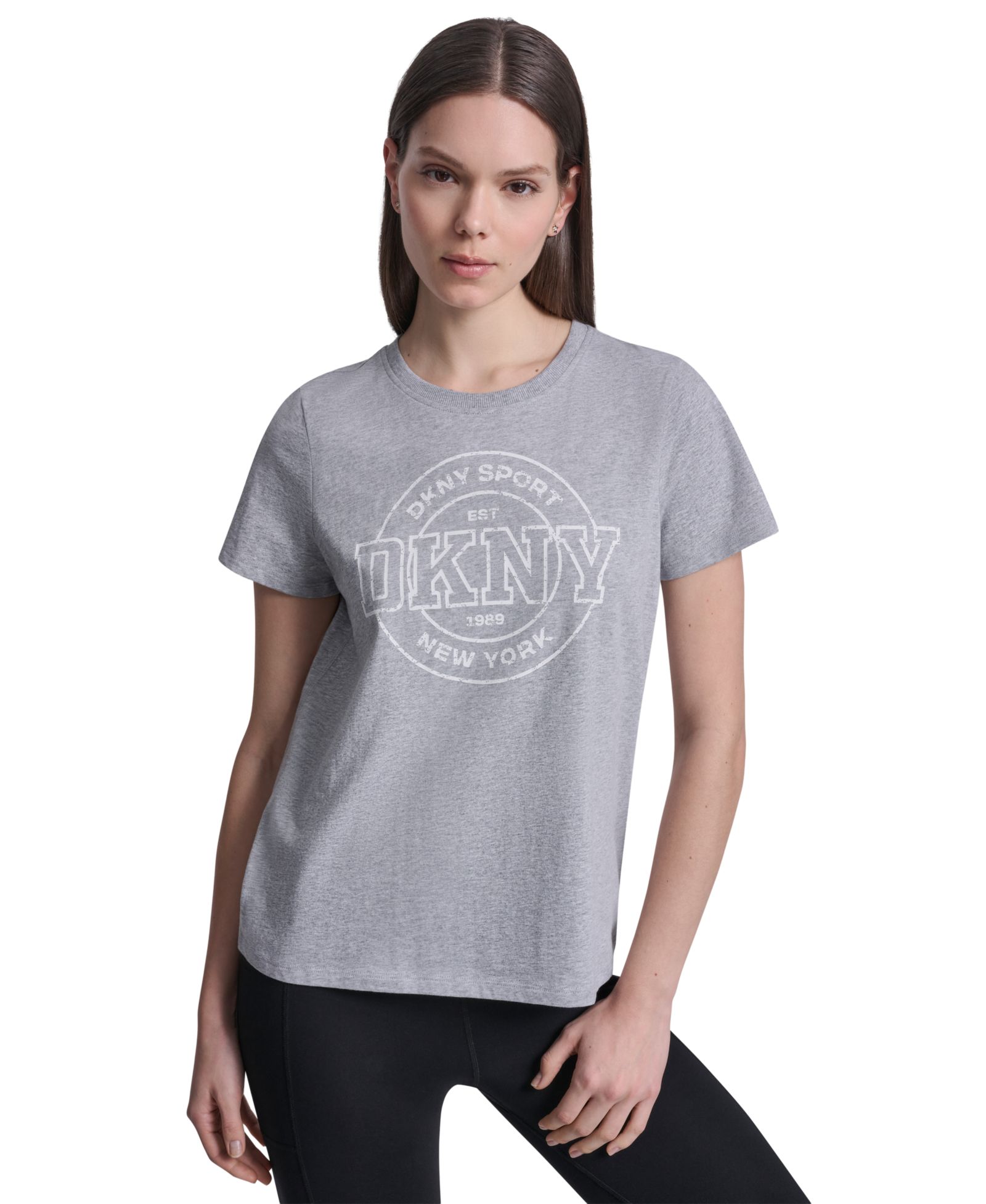 DKNY Sport Women's Collegiate Medallion Logo T-Shirt
