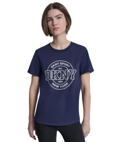 Женская футболка DKNY Sport Collegiate Medallion Logo