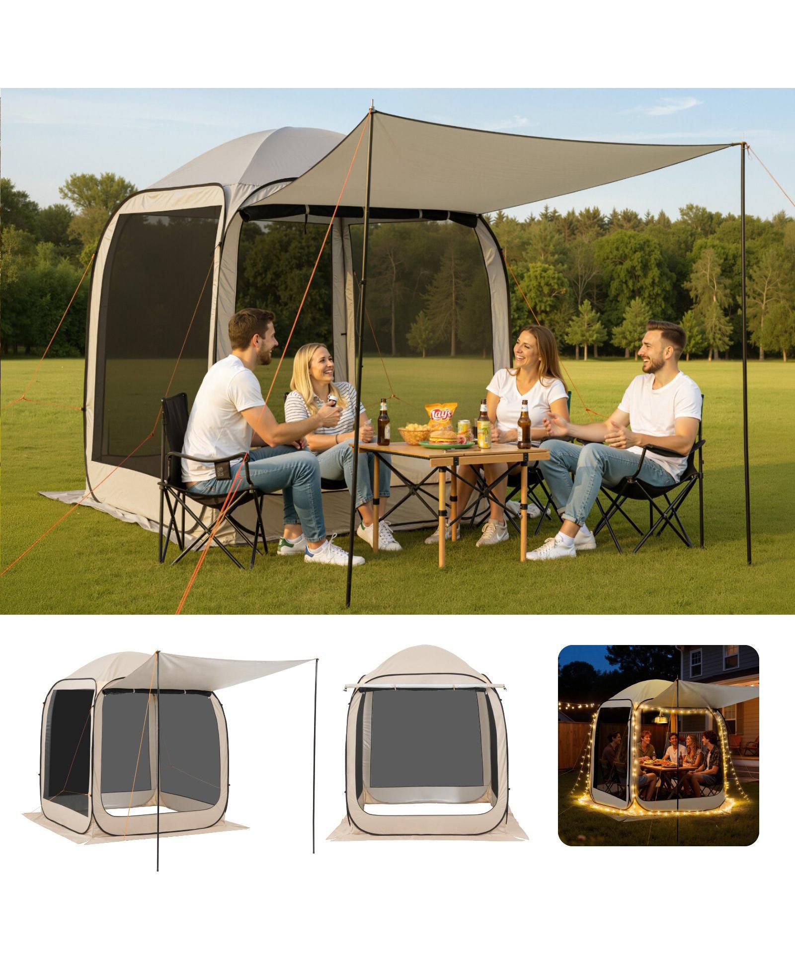 Mecale Палатка-шатер Pop-Up Screen House 6 x 6 Ft