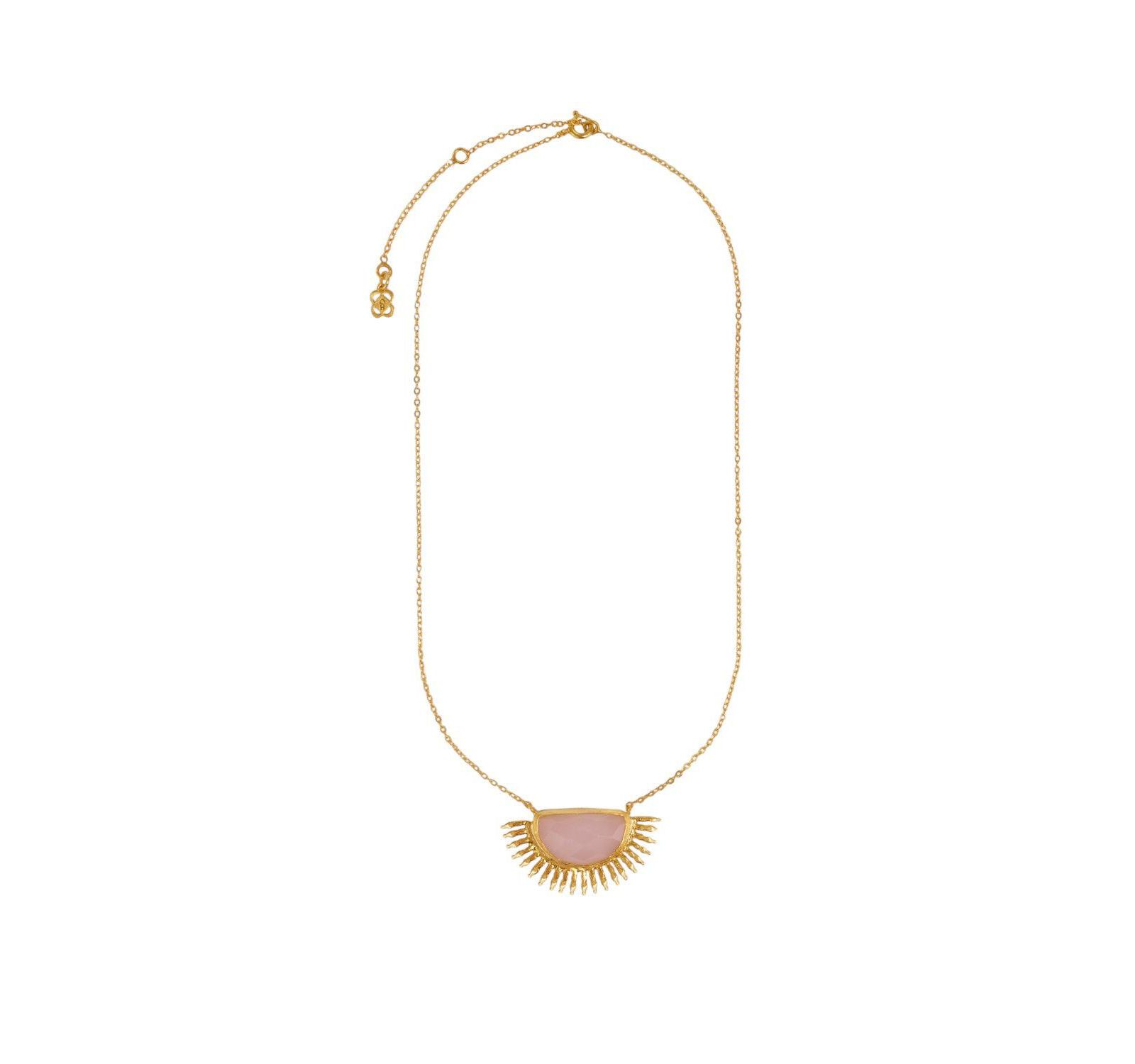 Ожерелье-кулон Ottoman Hands Sunrise Rose Quartz