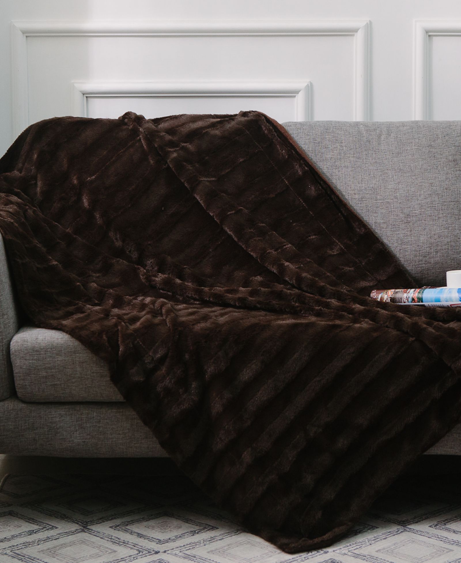 Cheer Collection Textured Decorative Throw, 108" x 88"