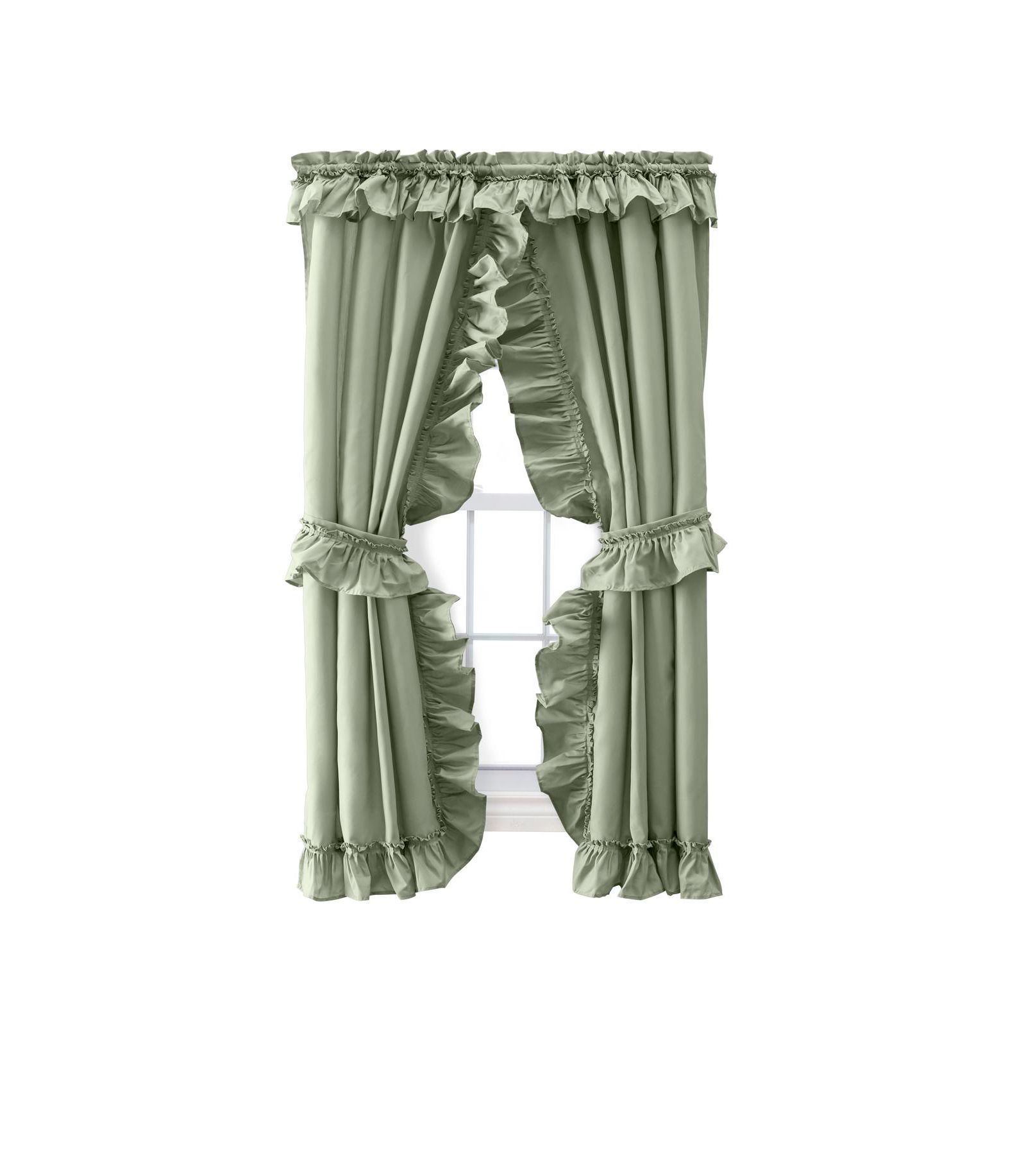 Шторы Ellis Curtain 70% Polyester 30% Cotton Stacey Ruffled Prscilla с подхватами 54"