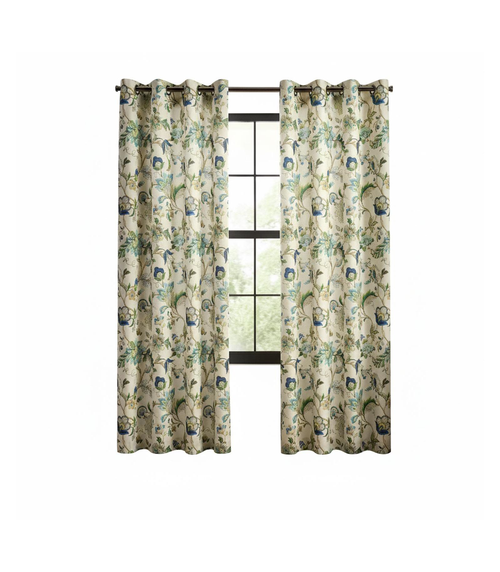 Штора Ellis Curtain 100% Polyester Brissac Colorful Jacobean Pattern 50"