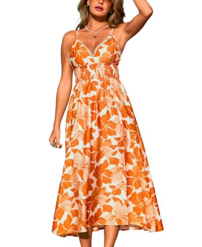 Cupshe Женское пляжное платье макси Hibiscus Way Tropical