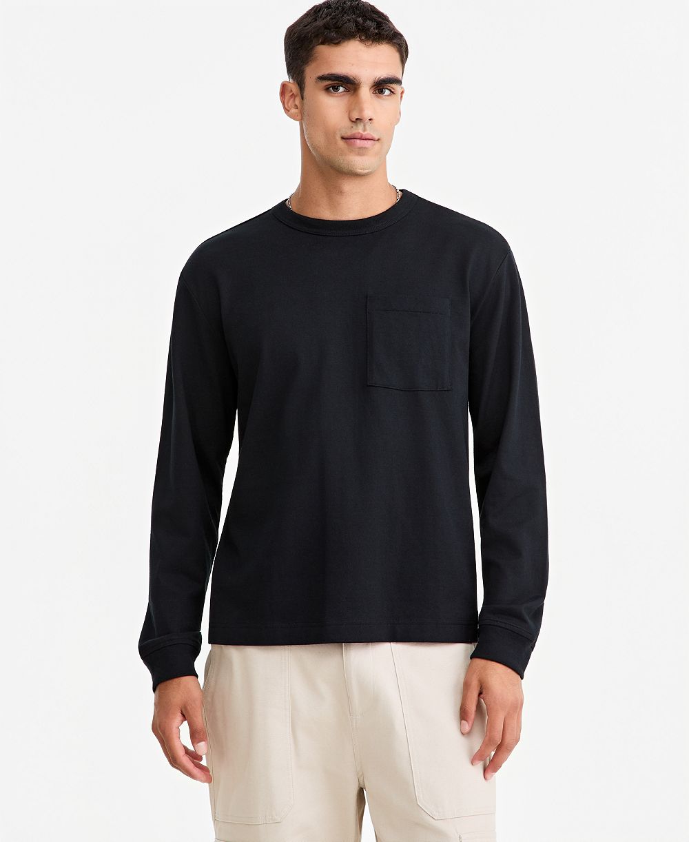 Mode of One Men's Long-Sleeve Relaxed-Fit Pocket T-Shirt, Macy's Exclusive