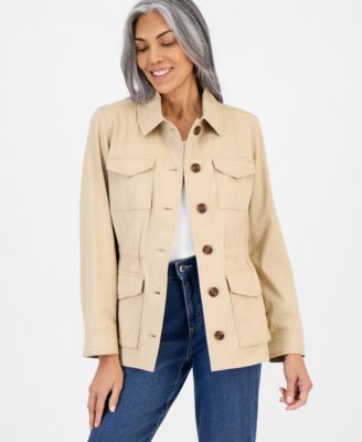 Style & Co Women's Tie Waist Utility Field Jacket, Macy's Exclusive