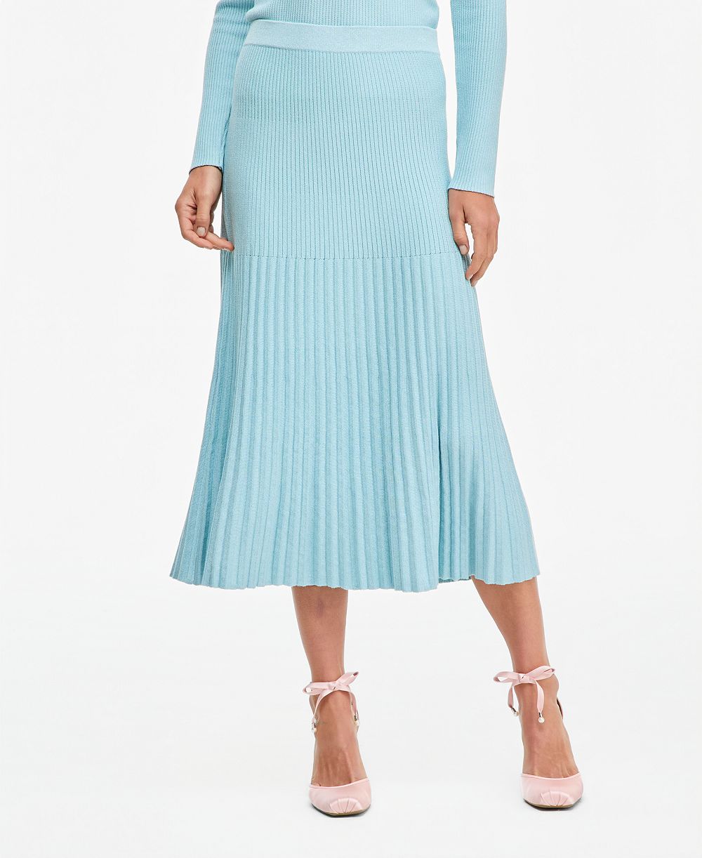 I.N.C. International Concepts Women's Pleated Rib Midi Sweater Skirt, Macy's Exclusive