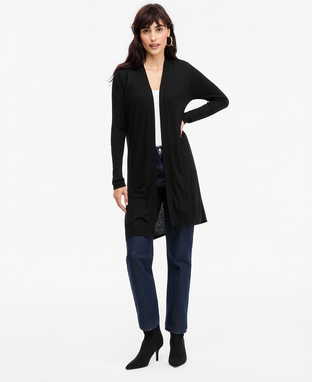 I.N.C. International Concepts Women's Duster Open-Front Ribbed Cardigan, Macy's Exclusive