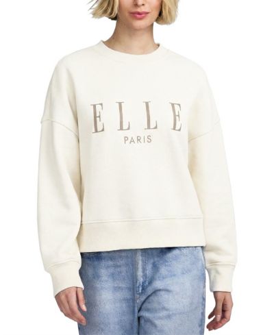 ELLE Collection Women's Embroidered ELLE Sweatshirt