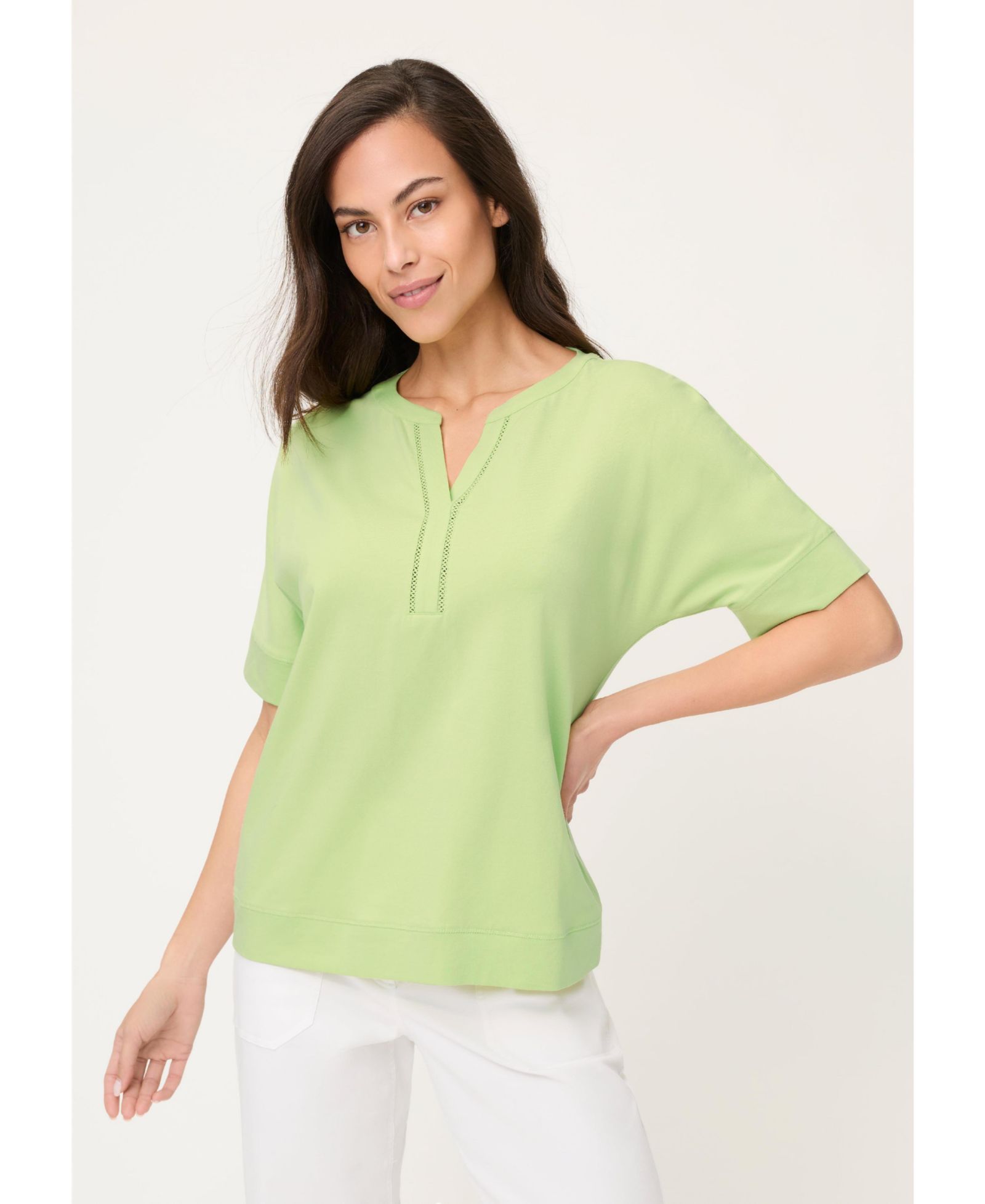 Olsen Women's Split Neck T-Shirt
