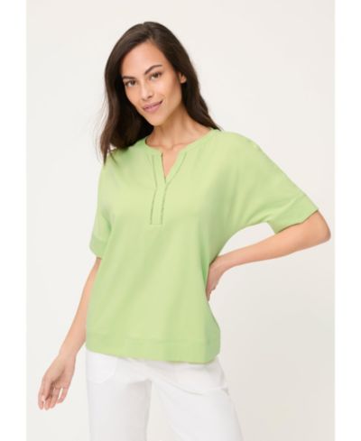Olsen Women's Split Neck T-Shirt