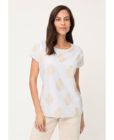 Женская футболка Olsen Ornamental Embroidered T-Shirt