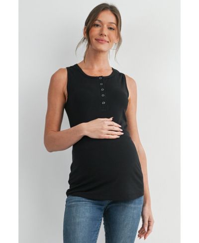 Женский трикотажный топ Hello Miz Maternity Ribbed Henley для кормления