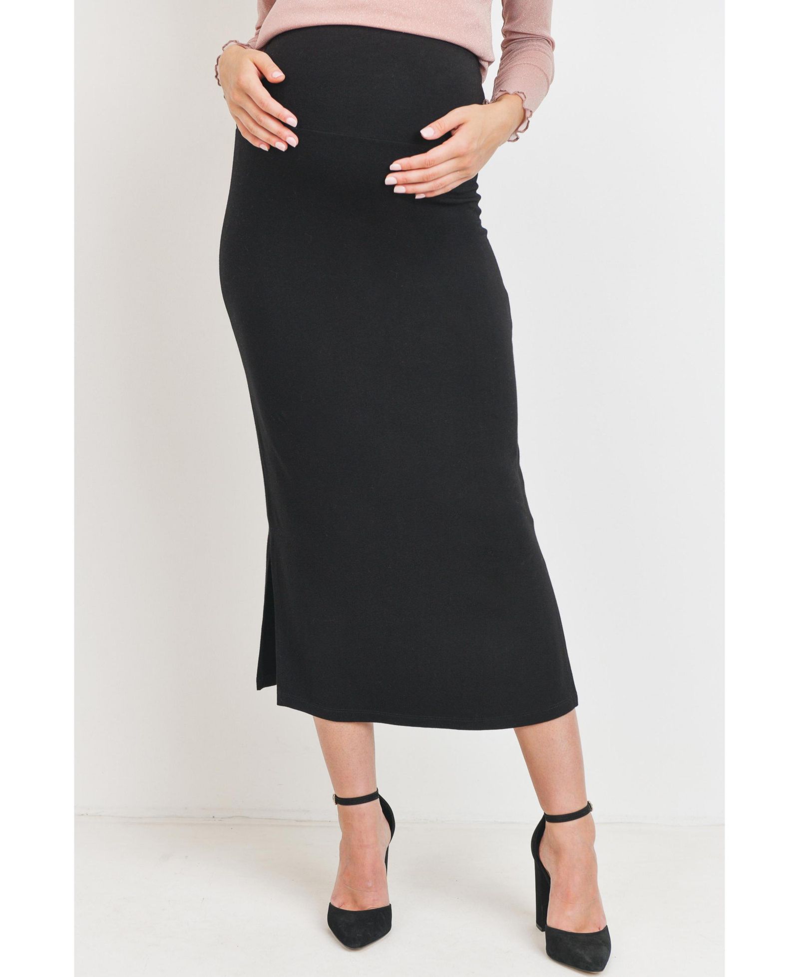 Юбка-миди Hello Miz Maternity High-Rise Pencil с разрезами по бокам