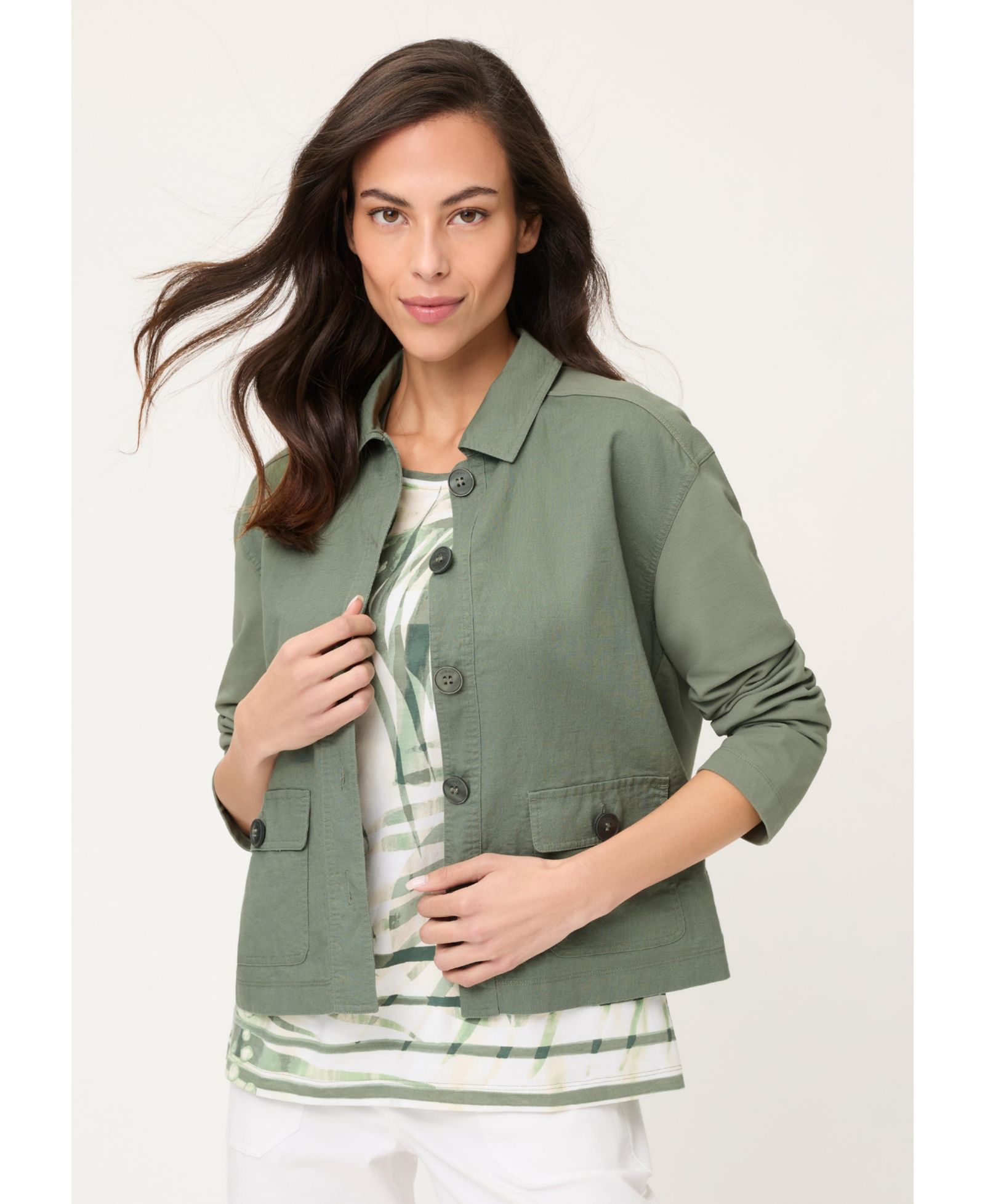 Olsen Women's Mixed Media Jacket