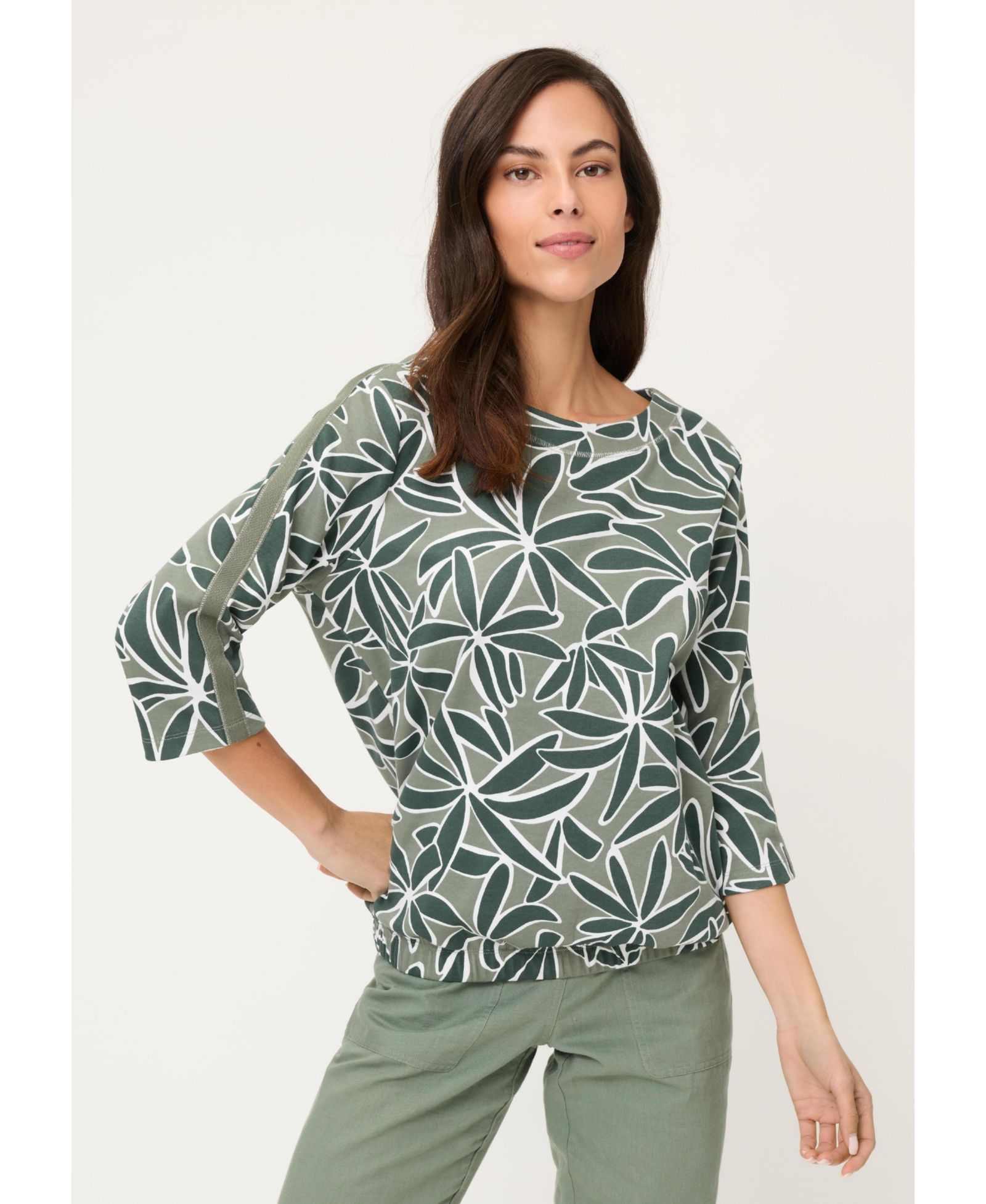 Женский джерси топ Olsen Palm Design