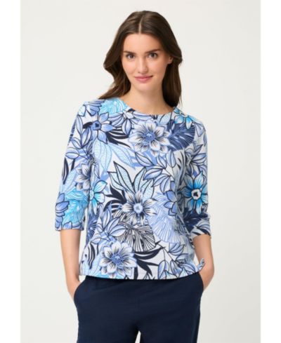 Женский трикотажный топ Olsen Floral Rib Knit Jersey