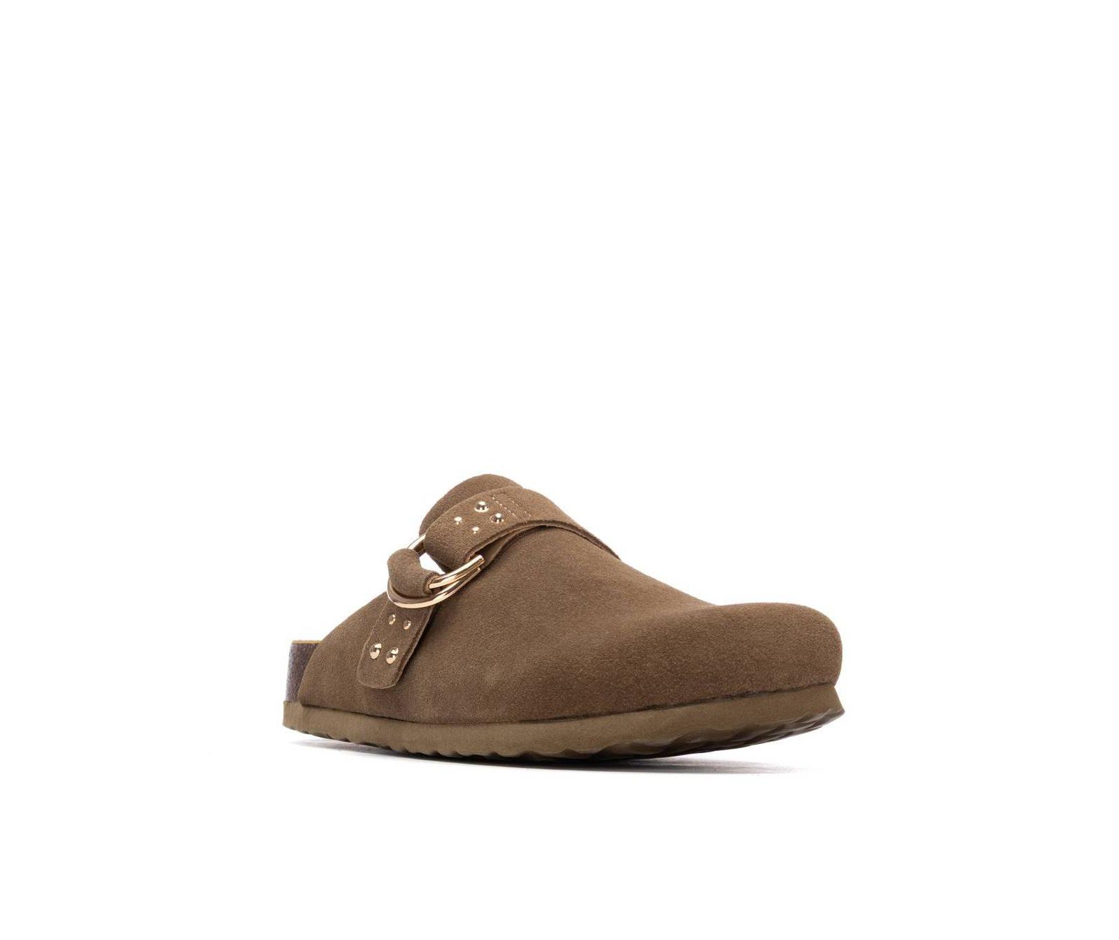 XTI Women's Refresh Collection Suede Clog Mule Flats