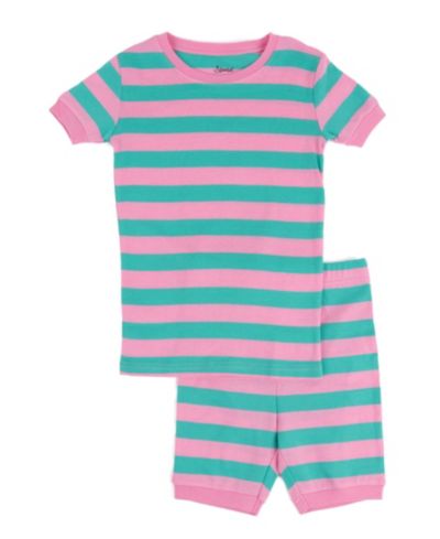 Aqua & pink stripes