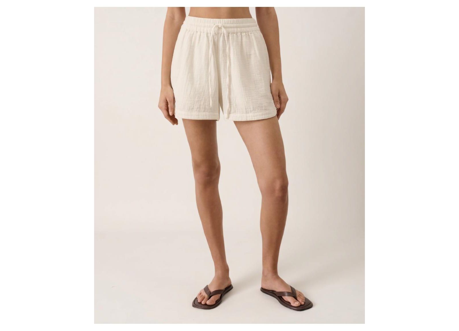 Женские шорты Pact Organic Cotton Coastal Double Gauze с закругленным краем