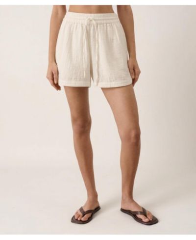 Женские шорты Pact Organic Cotton Coastal Double Gauze с закругленным краем