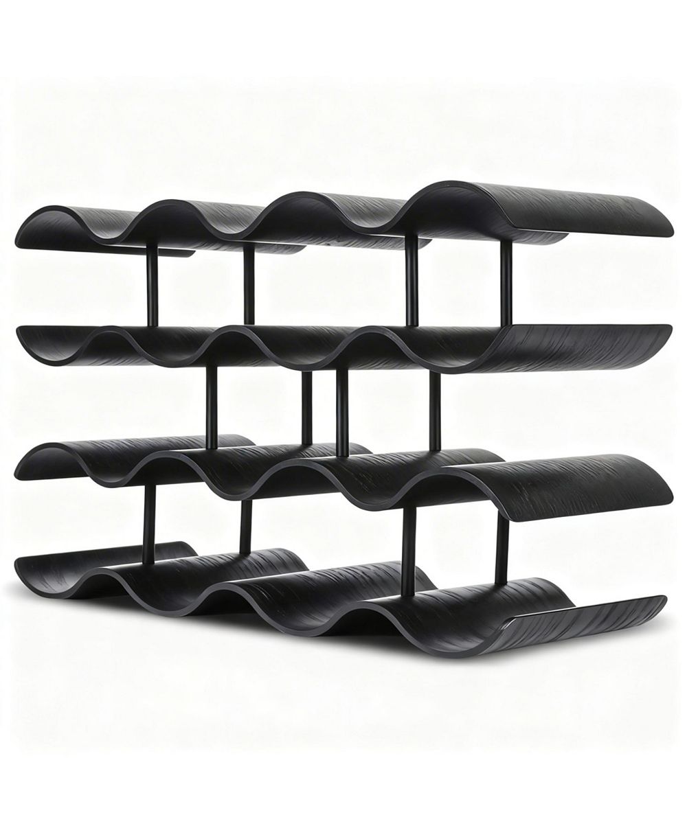 Деревянный стеллаж для вина YIGII Countertop Wavy Organizer