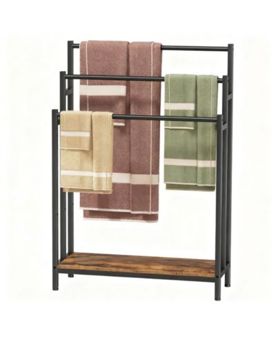 YIGII  Freestanding Towel Rack Blanket Ladder Holder Outdoor Bath Drying Shelf
