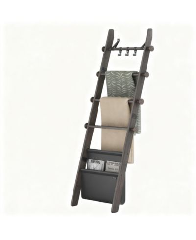 YIGII лестница для пледов 5-tier деревянная полка