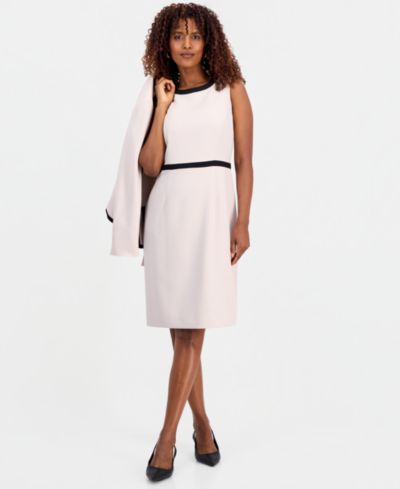 Женское платье-футляр Kasper Colorblocked Sheath, Regular & Petite