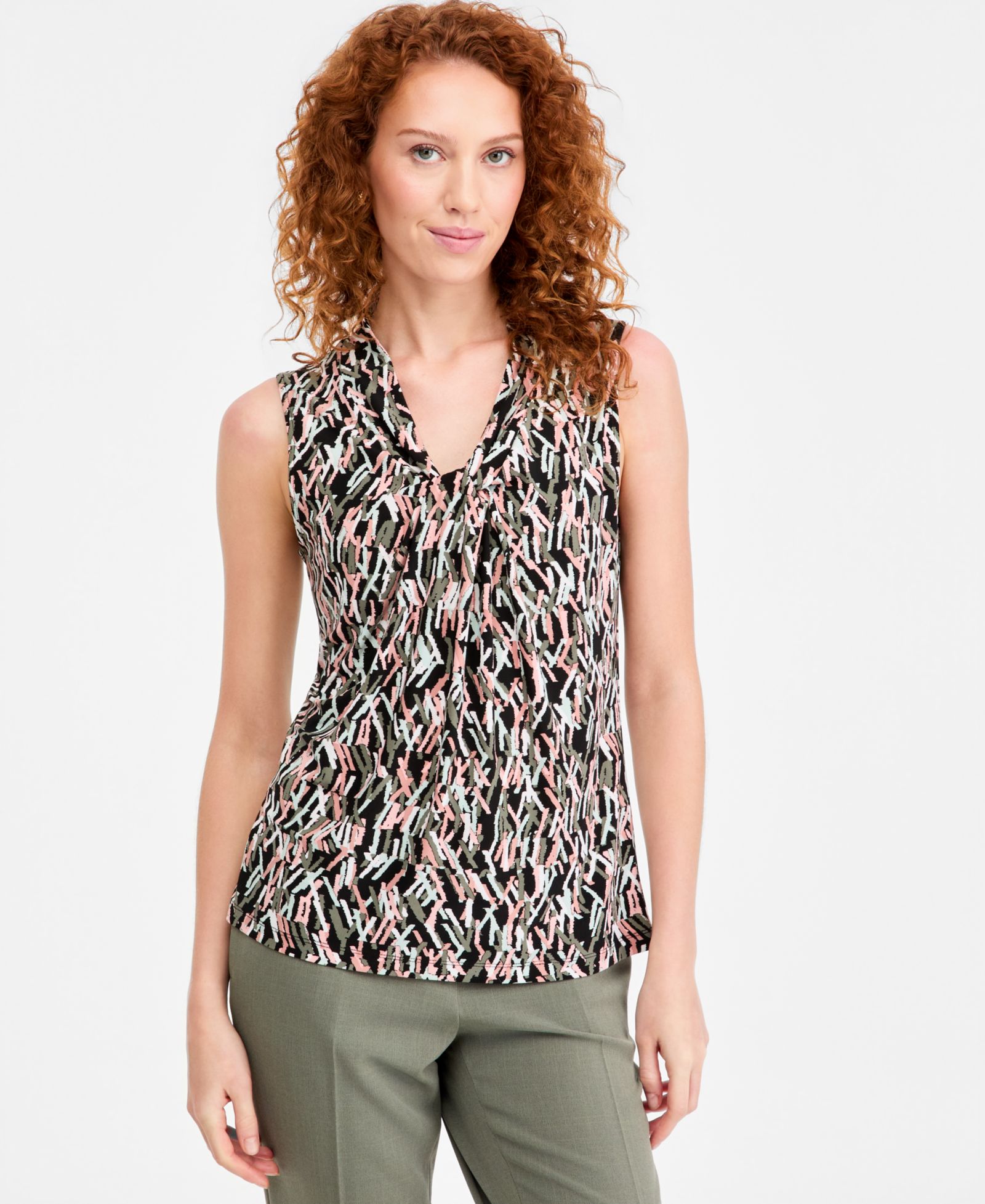Kasper Women's Knot-Front Sleeveless Top