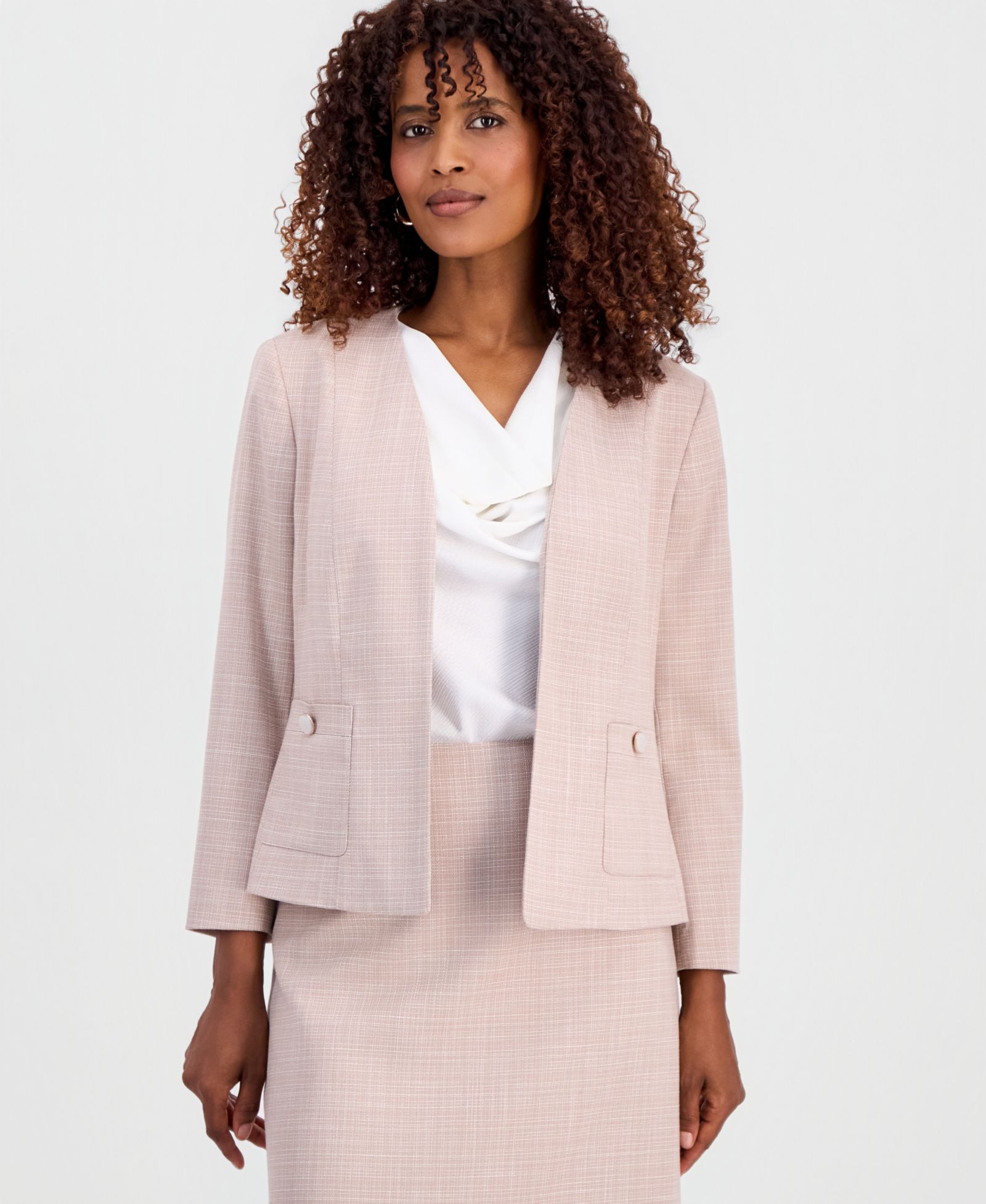 Женский блейзер Kasper Collarless Open-Front