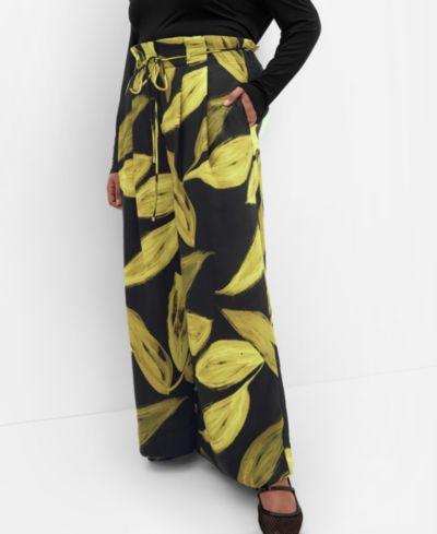 CITY CHIC Женские широкие брюки Shania Aspect Print