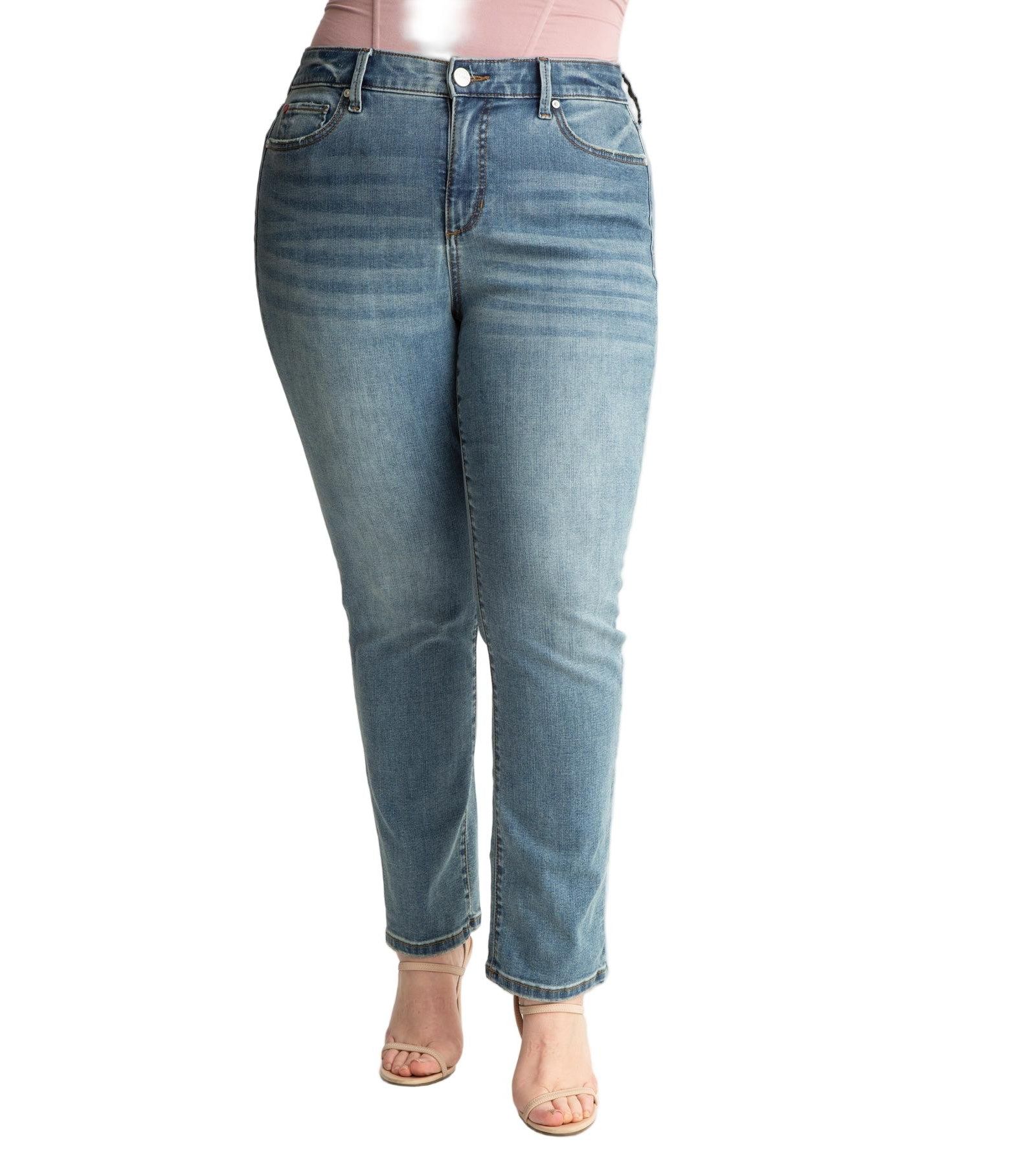 SLINK Jeans Women's Denim High Rise Straight in 30" Inseam