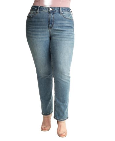 SLINK Jeans Женские джинсы High Rise Straight, длина по внутреннему шву 30"