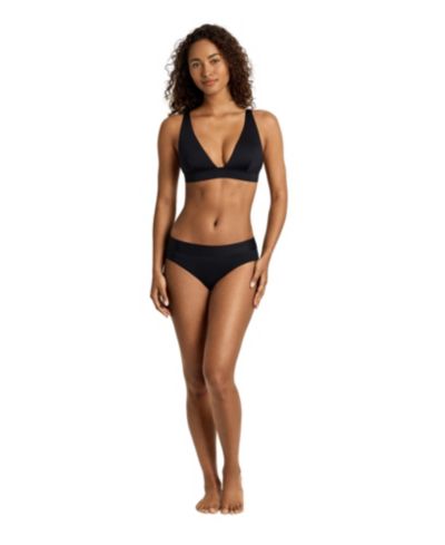 Женский купальник-топ Lauren Ralph Lauren Solid Black Banded Tall V-Neck Bralette